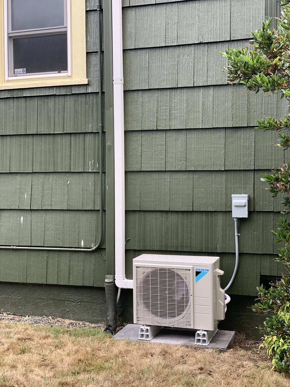 Daikin ductless heat pump condenser installed at a Greater Seattle home by Innovative Air